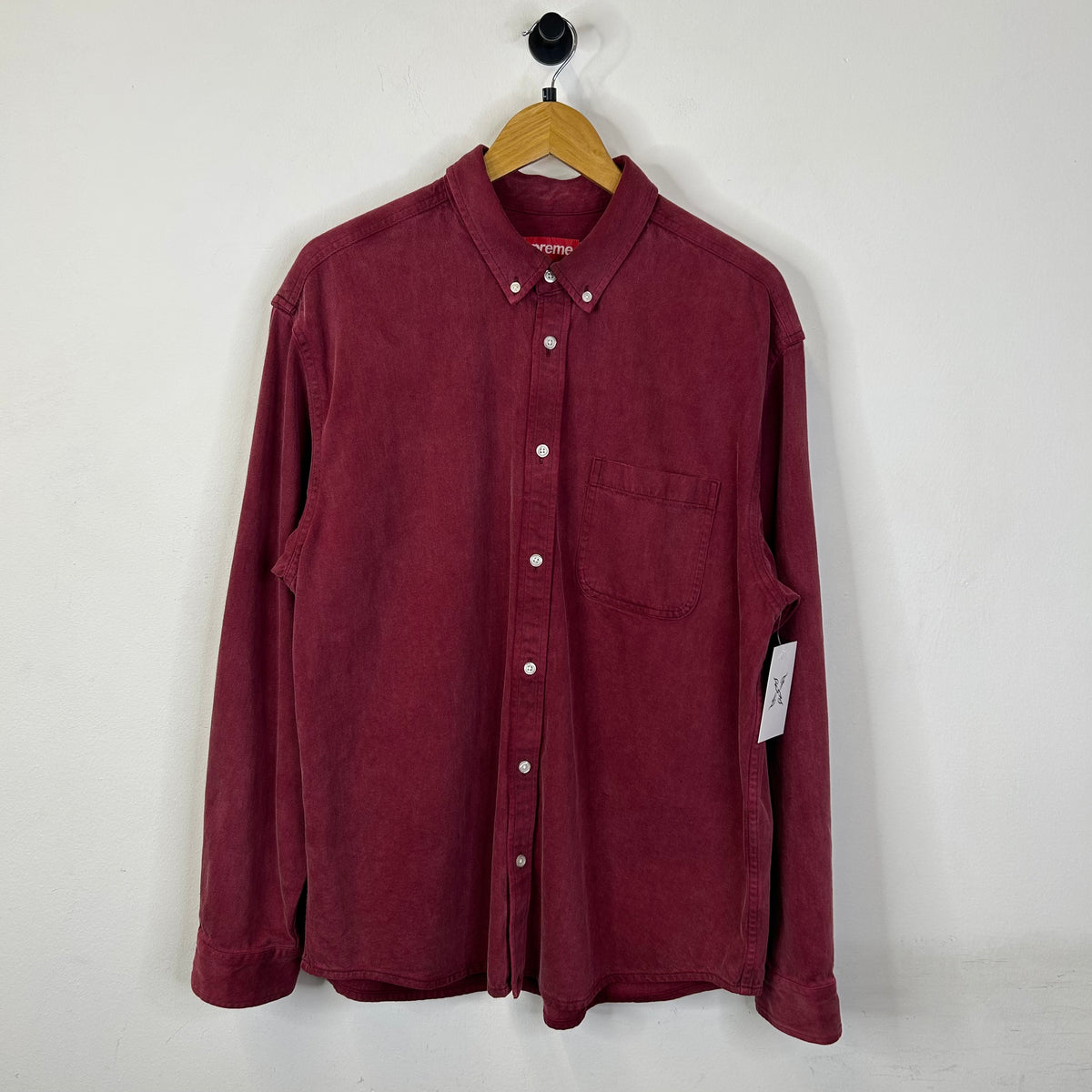 SUPREME DENIM SHIRT RED