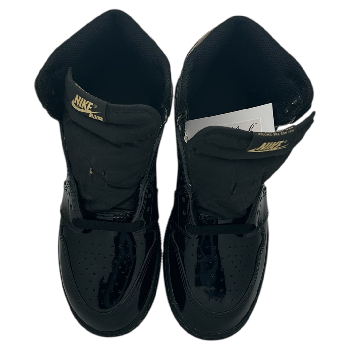 PREOWNED JORDAN 1 HIGH BLACK METALLIC GOLD SIZE 7Y