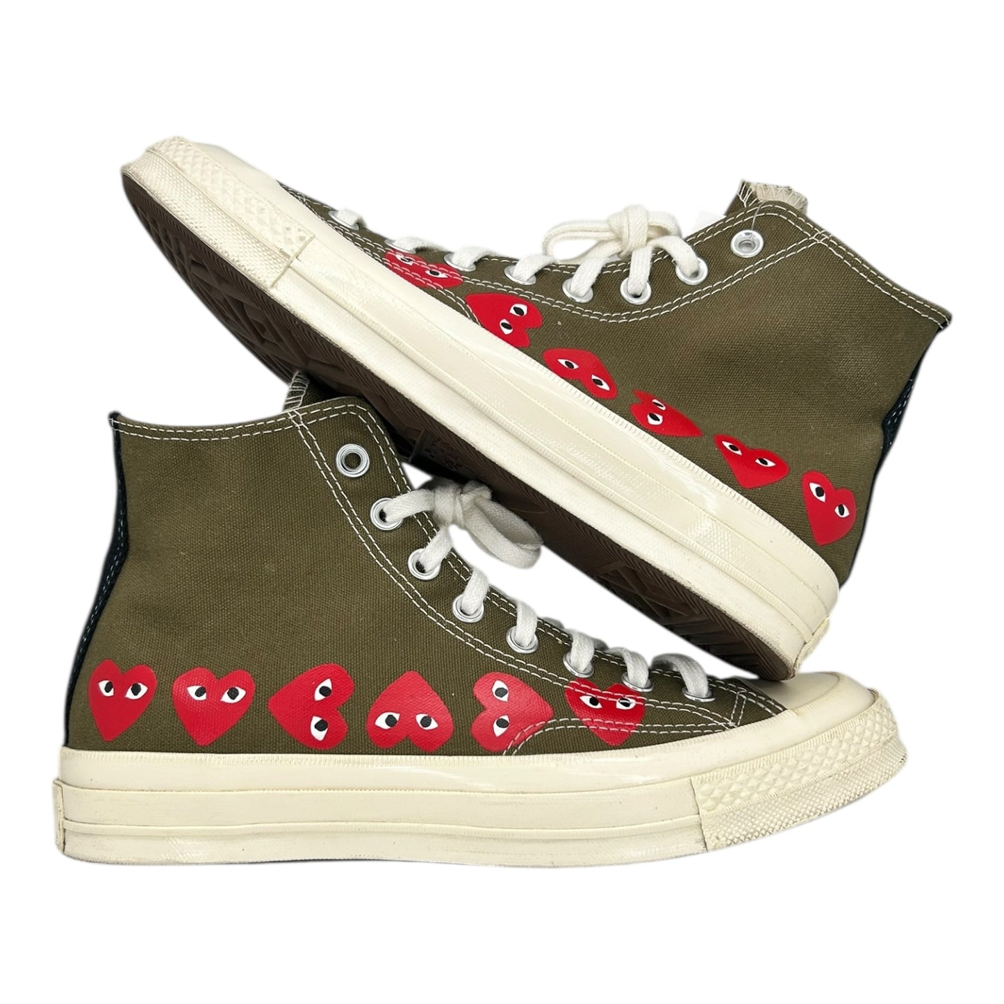 PREOWEND CONVERSE ALL STAR 70 CDG MUTI HEART GREEN