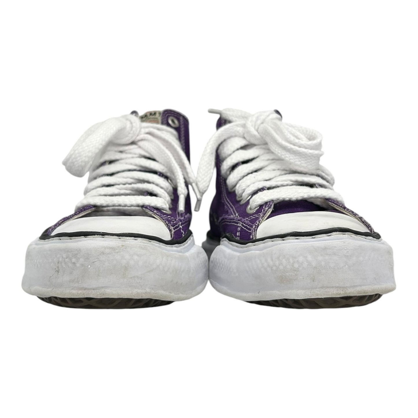 PREOWNED MAISON MIHARA YASUHIRO HIGH TOP PURPLE CANVAS