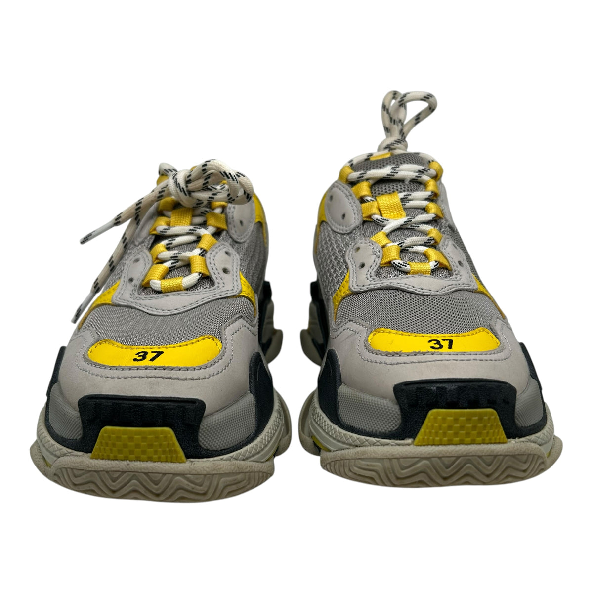 PREOWNED BALENCIAGA TRIPLE S GREY/YELLOW