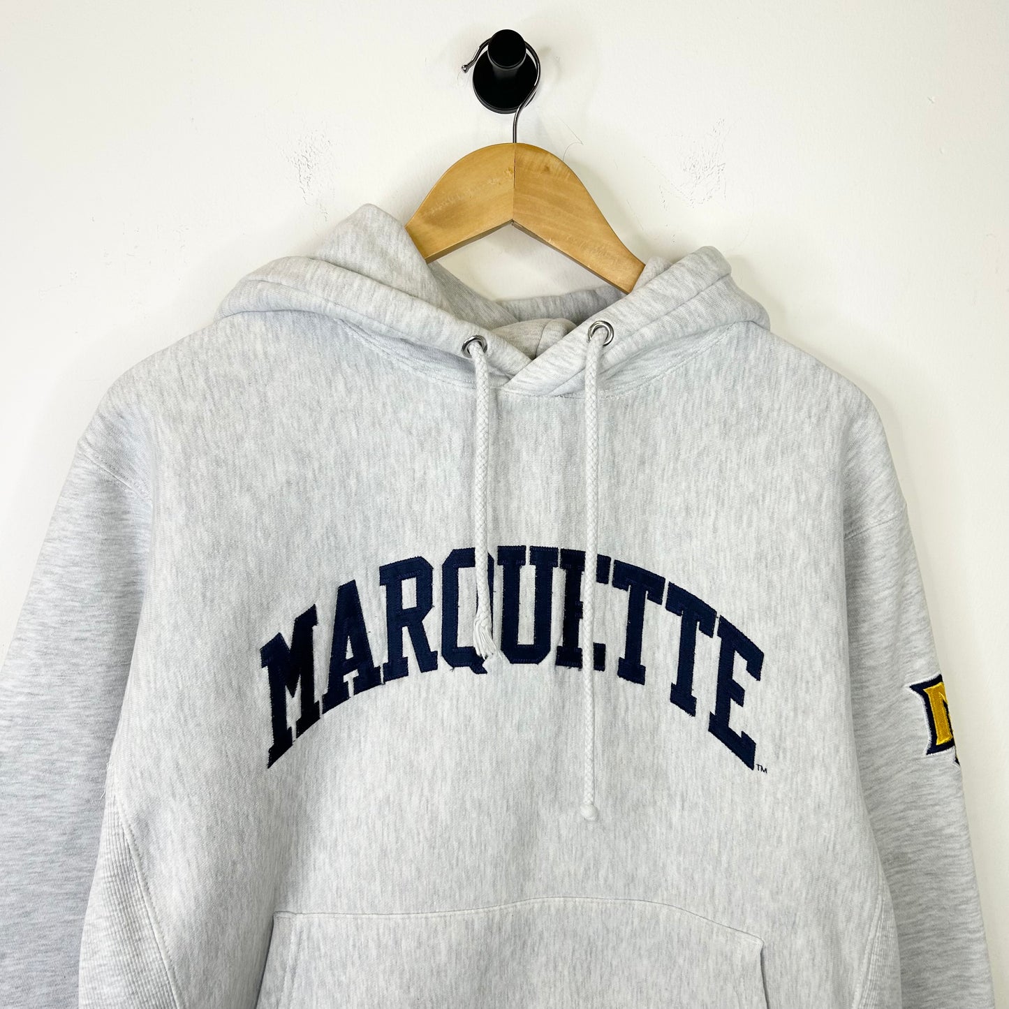 MARQUETTE GREY WEAVE HOODIE