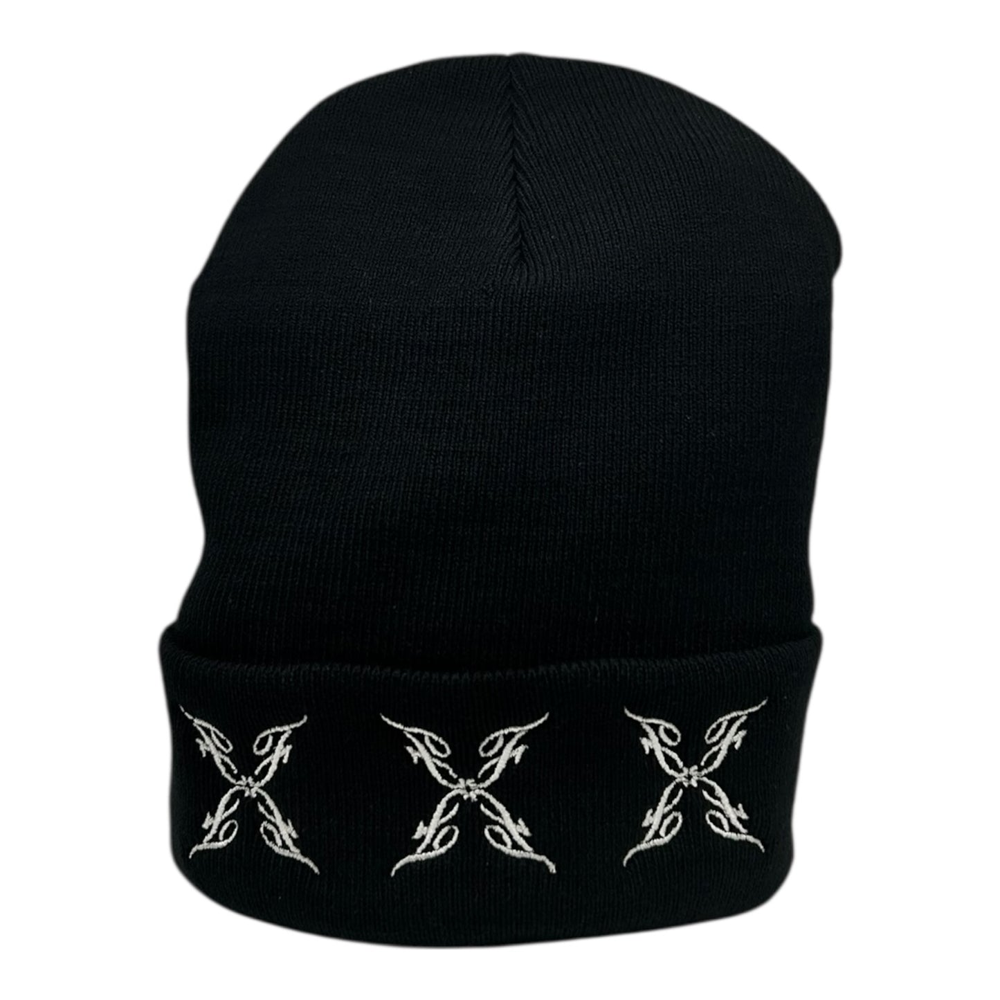 FLASHBACK TRIPLE LOGO BLACK/WHITE BEANIE