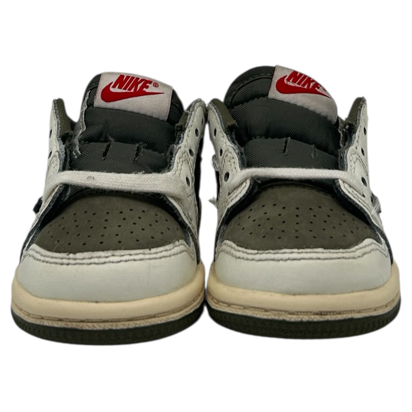PREOWNED JORDAN 1 LOW X TRAVIS SCOTT OLIVE