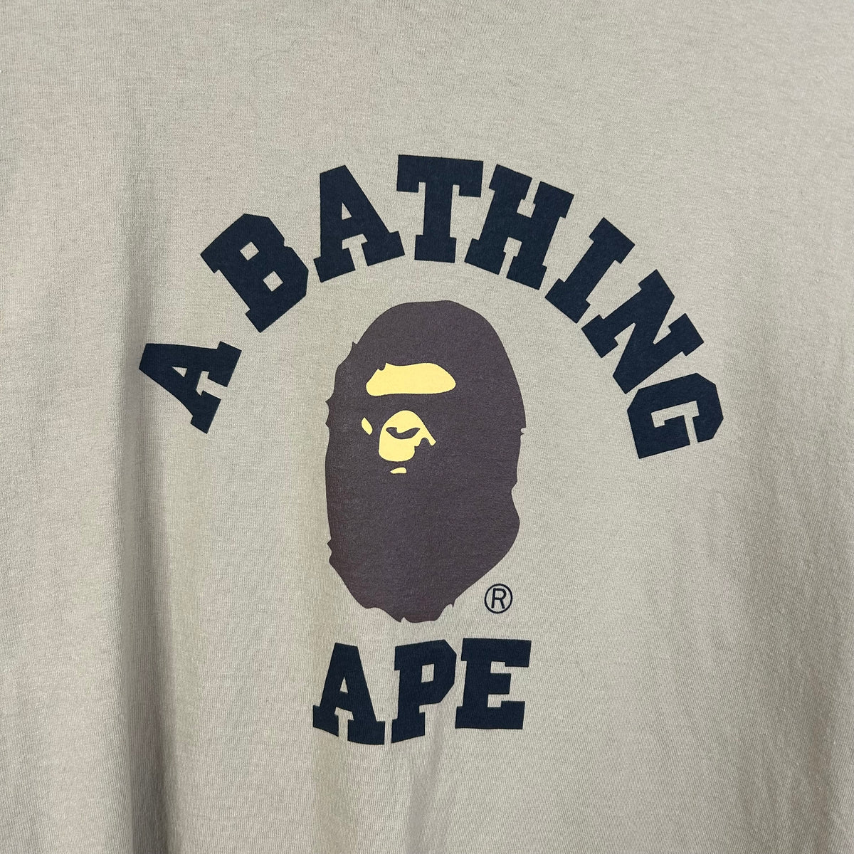 BAPE COLLEGE TEE BEIGE
