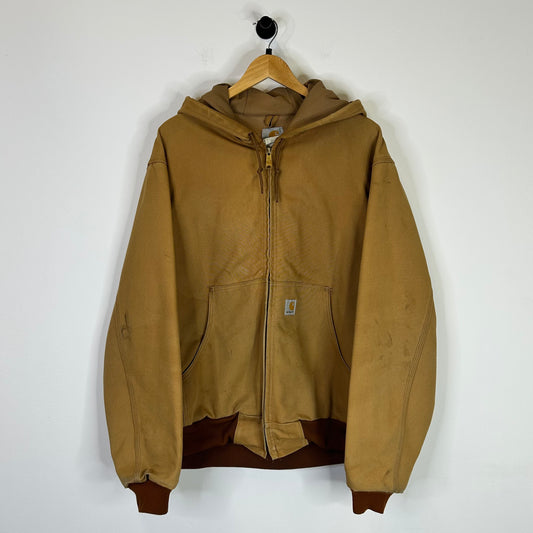 CARHARTT TAN THERMAL LINED HOODED JACKET