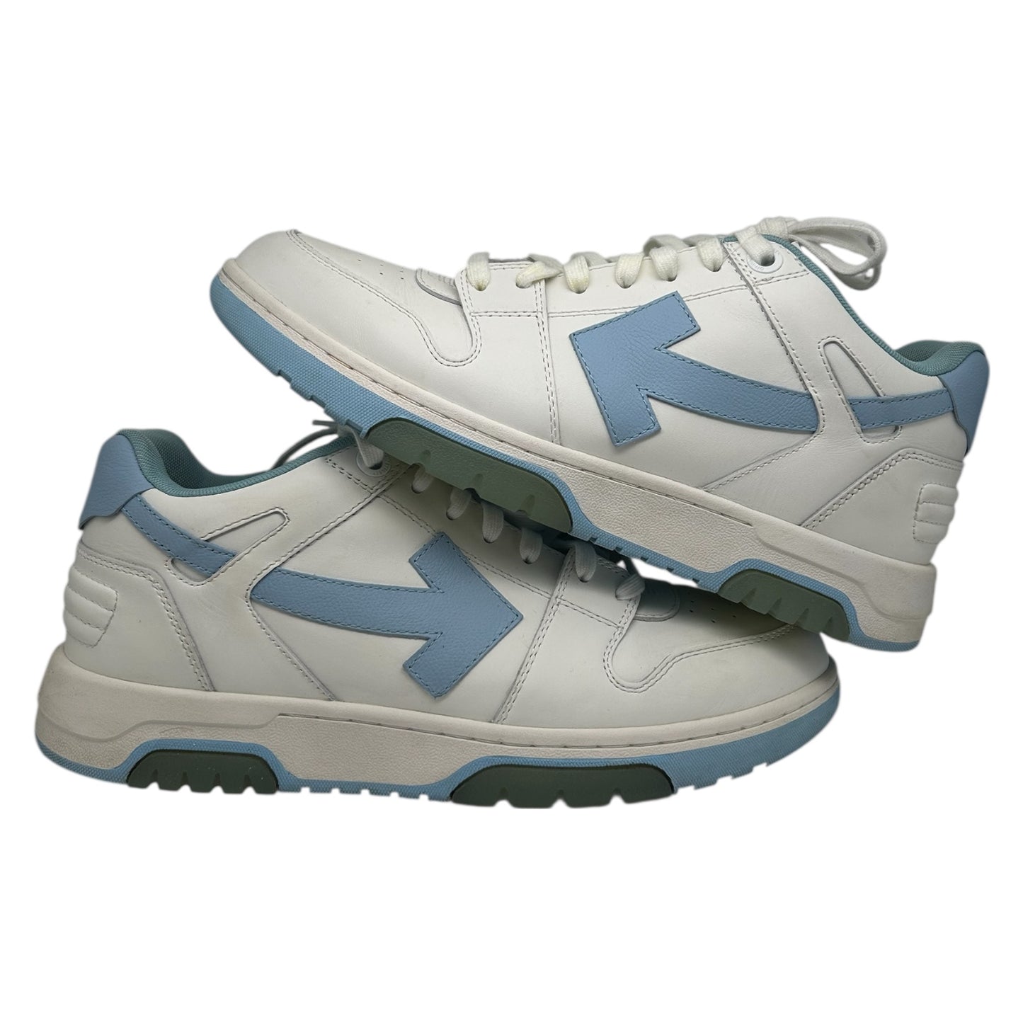PREOWNED OFF WHITE OUT OF OFFICE LIGHT BLUE SZ 11
