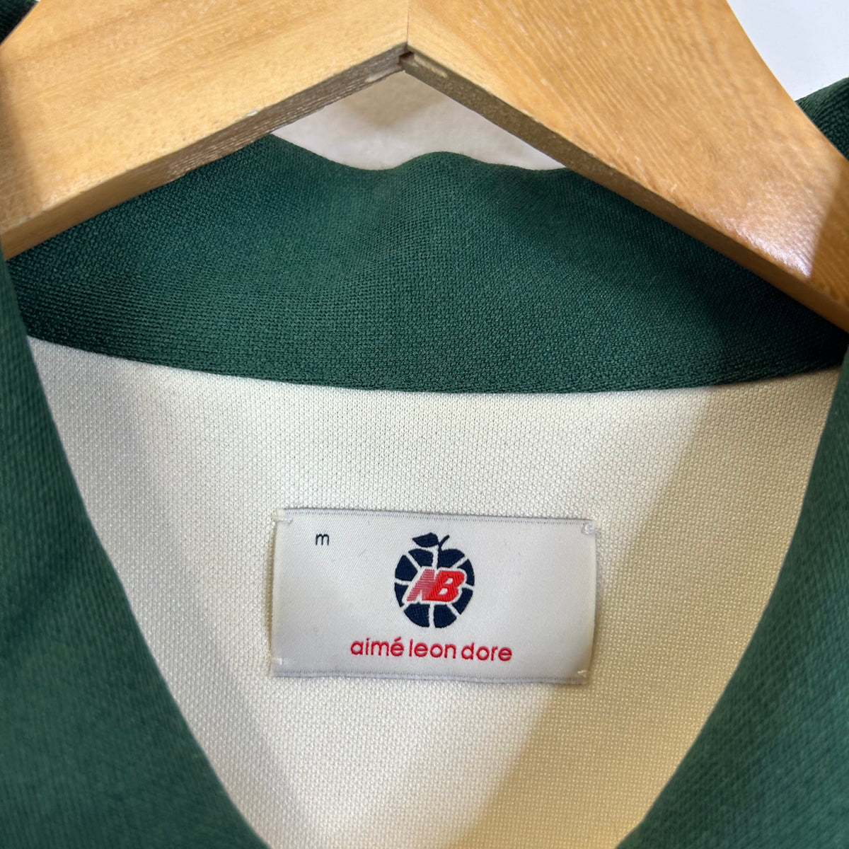 AIME LEON DORE X NEW BALANCE COLLARED CREAM TEE