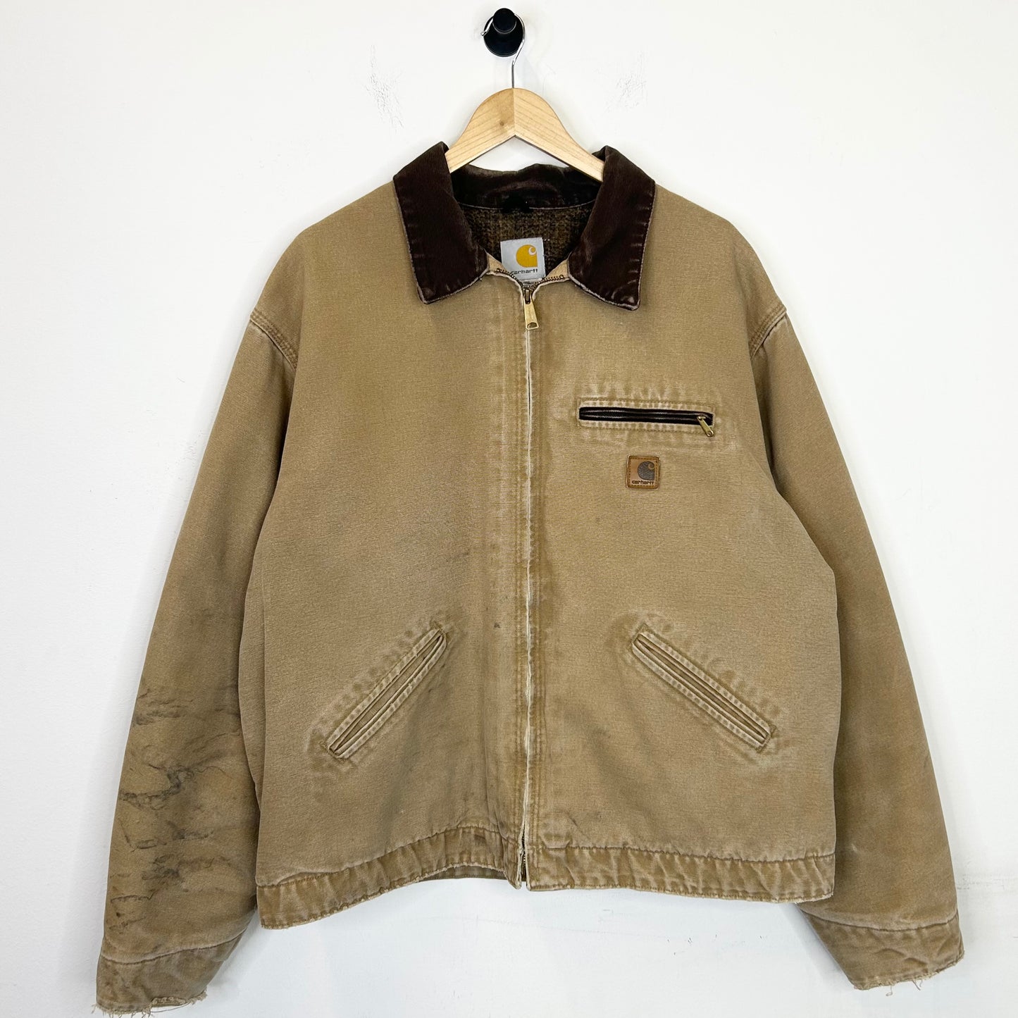 CARHARTT J97 FLANNEL LINED TAN DETROIT