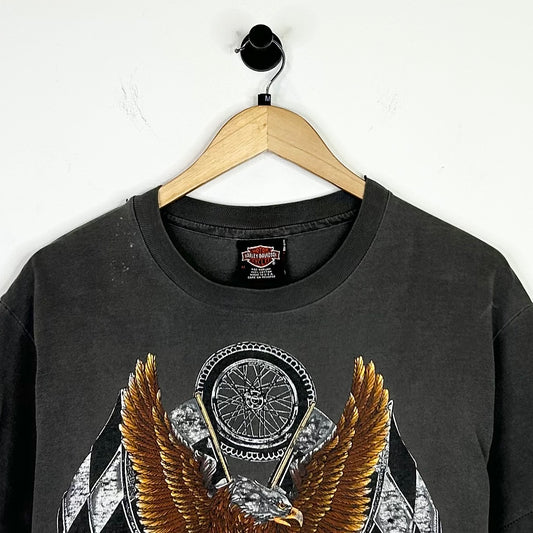 HARLEY DAVIDSON EAGLE CHECKERED FLAG FADED TEE