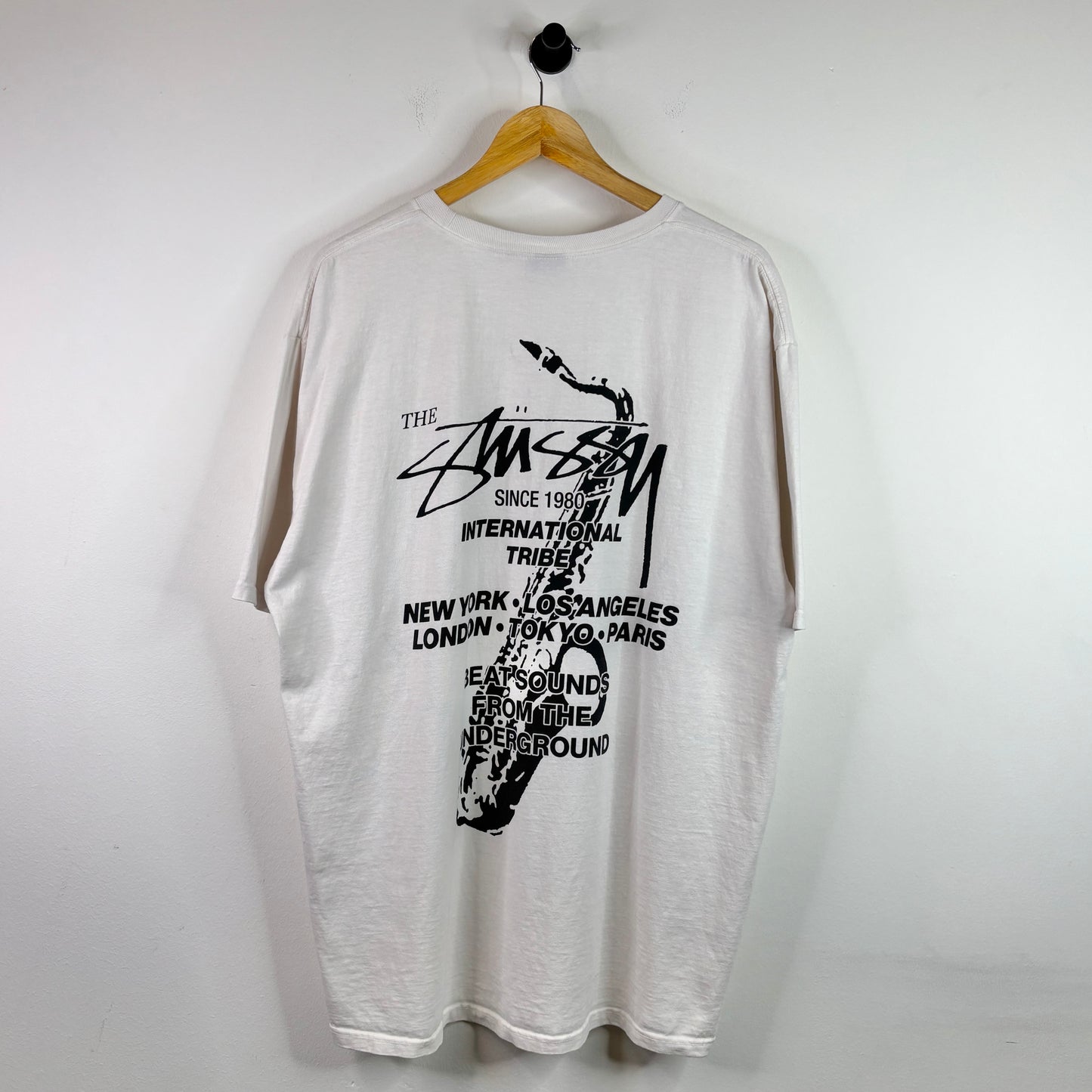 STUSSY INTERNATIONAL TRIBE WHITE TEE