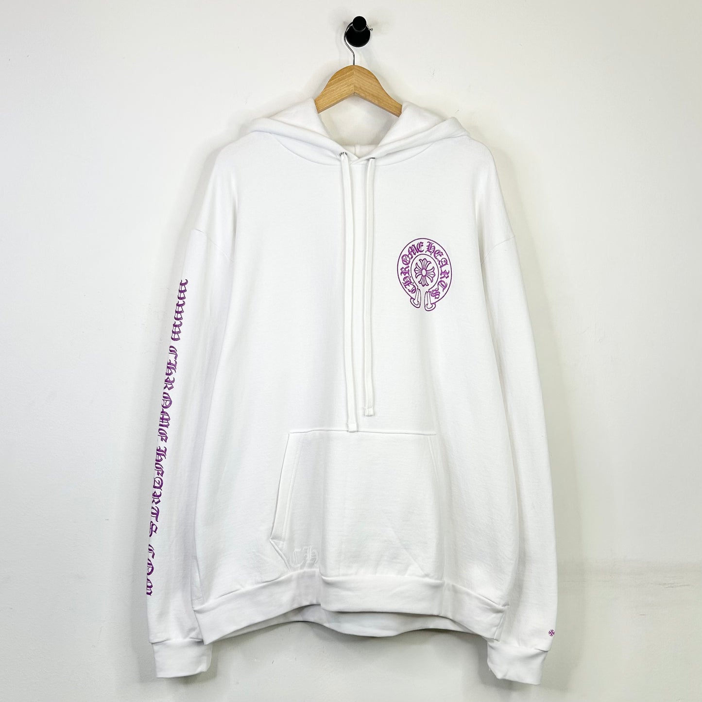 CHROME HEARTS PURPLE GLITTER WEBSITE HOODIE