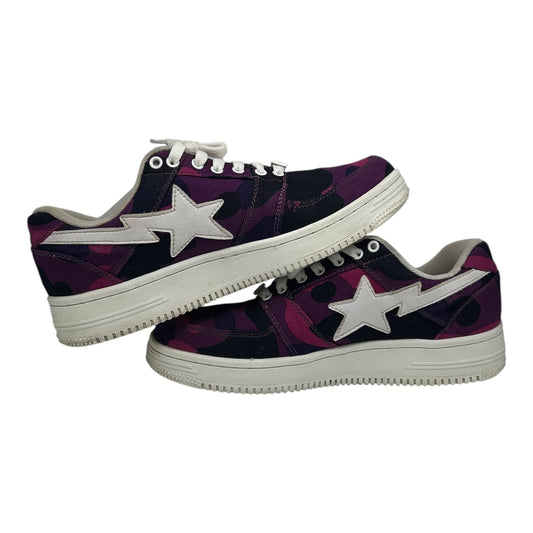 PREOWNED BAPESTA CANVAS LOW 'PURPLE CAMO'