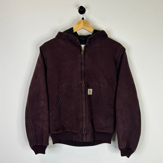 CARHARTT MAROON HOODED JACKET