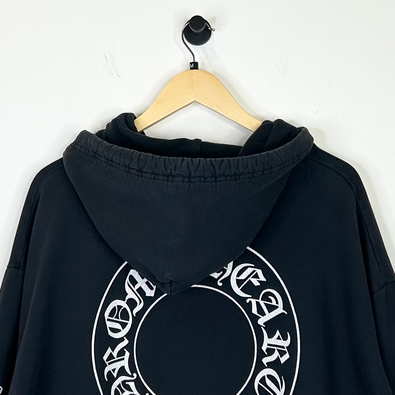CHROME HEARTS HORSESHOE FLORAL CROSS SLEEVE HOODIE