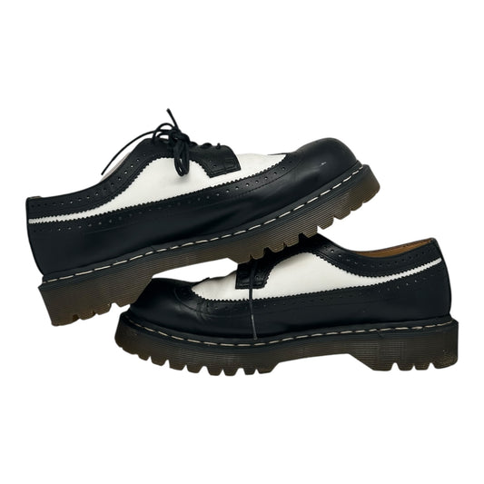 DR MARTENS 3989 BEX SMOOTH LEATHER BROGUE SHOE BLACK/WHITE