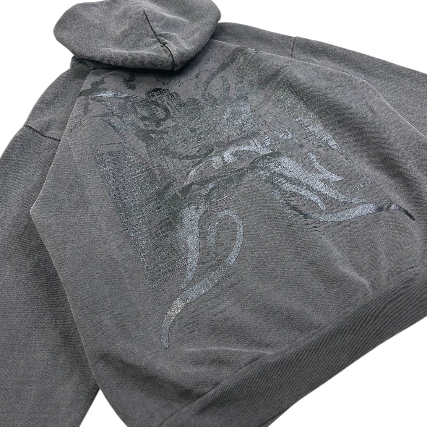 FLASHBACK SKYLINE VINTAGE BLACK PULLOVER HOODIE