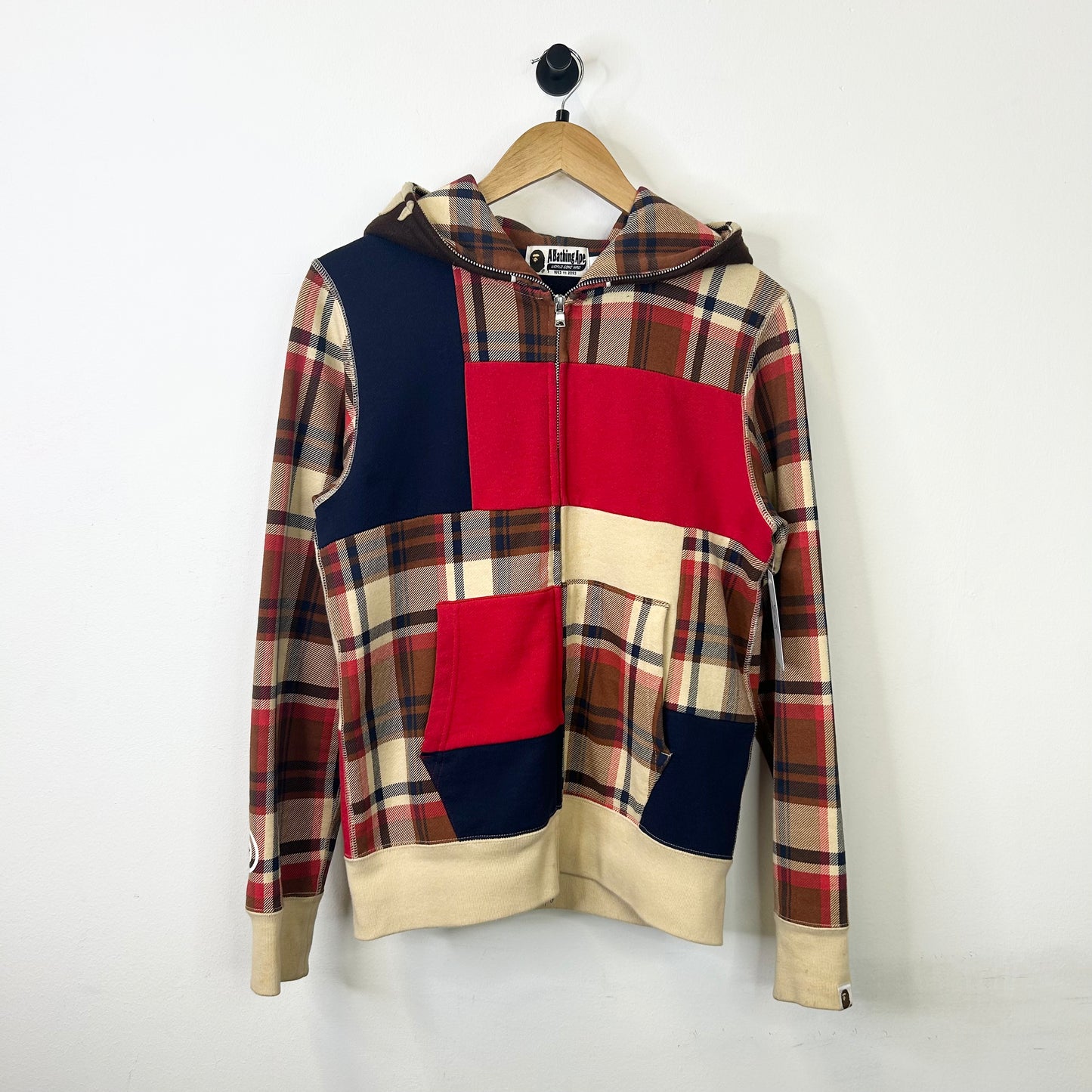 BAPE CHECK 2ND APE FULL ZIP HOODIE