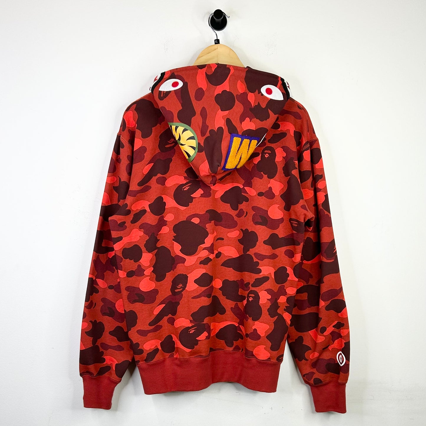 BAPE RED CAMO SHARK FULL ZIP UP