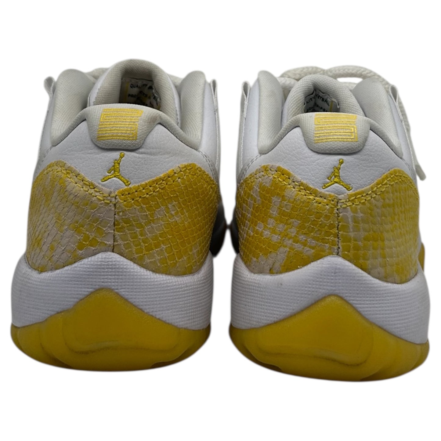 PREOWNED JORDAN 11 LOW YELLOW SNAKESKIN SIZE 4.5Y