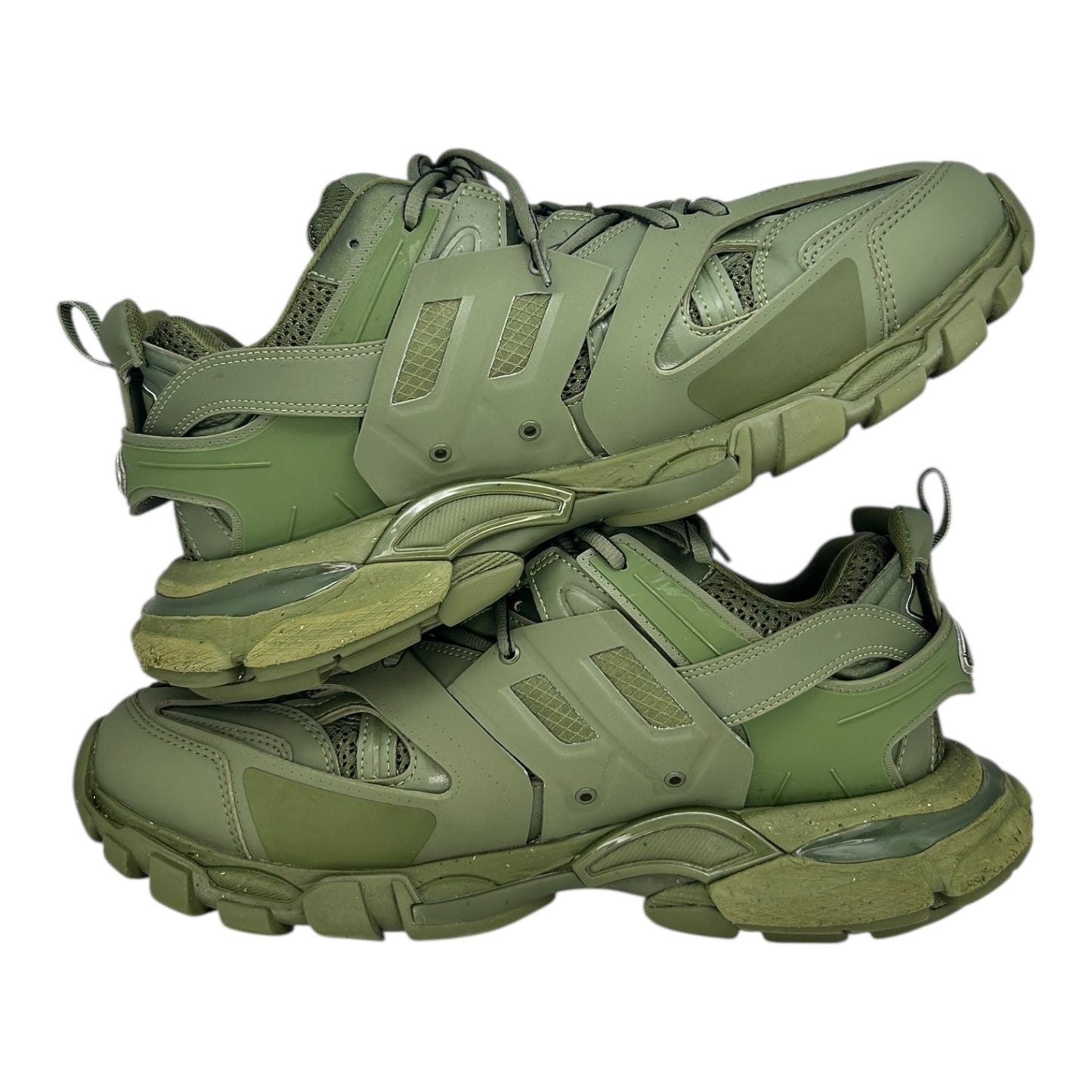PREOWNED BALENCIAGA TRACK RUNNER OLIVE GREEN