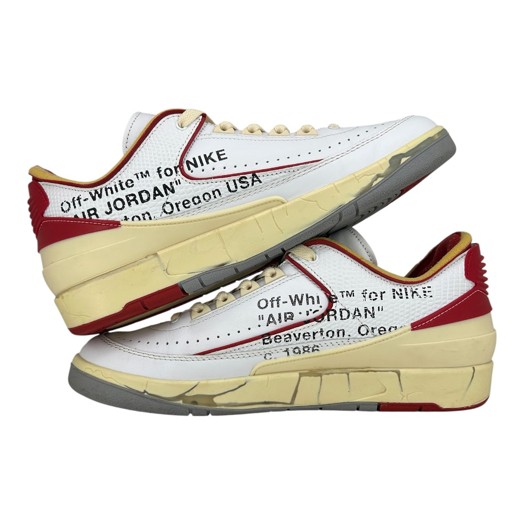 PREOWNED JORDAN 2 LOW X OFF WHITE "WHITE VARSITY RED"