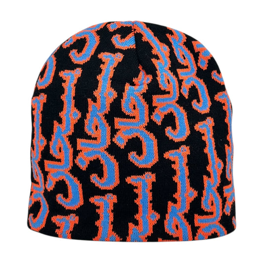 SUPREME ARABIC JACQUARD BLACK BEANIE