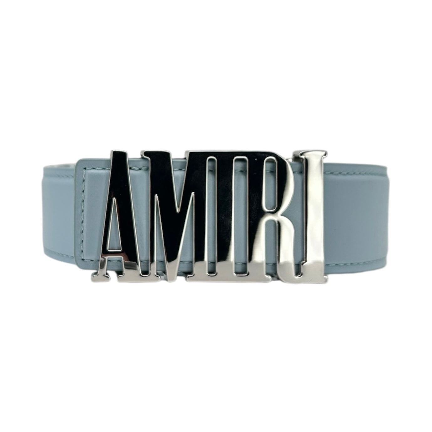 AMIRI BLUE LOGO BUCKLE BELT