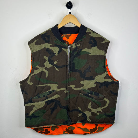VINTAGE ORANGE/GREEN CAMO VEST