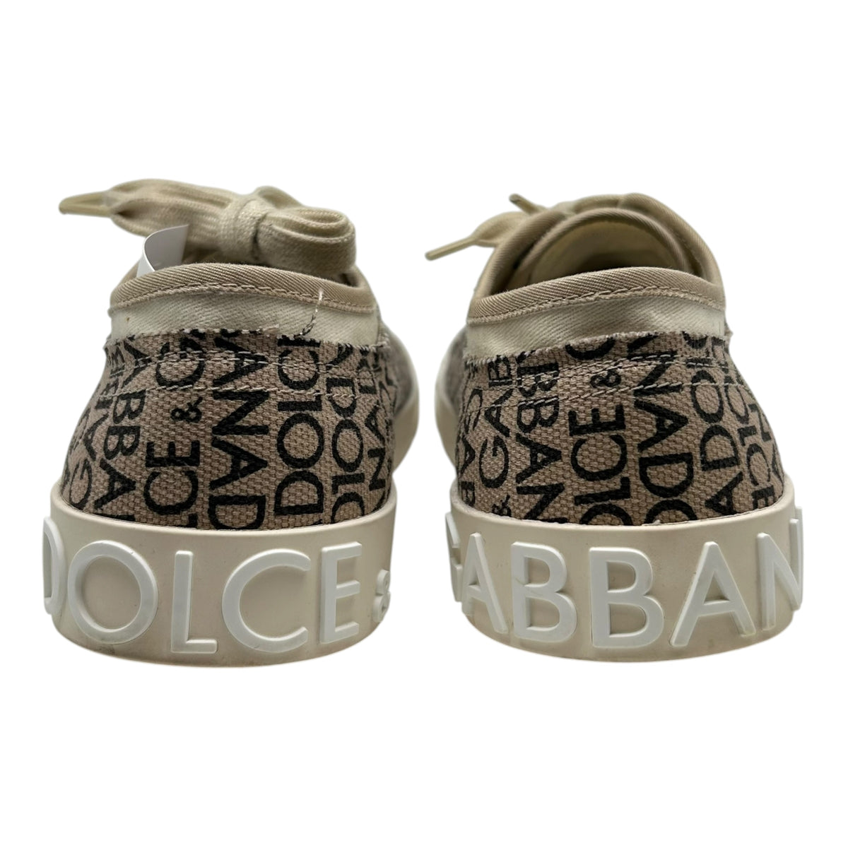 PREOWNED DOLCE & GABBANA PORTFINO VINTAGE SNEAKER BAIGE