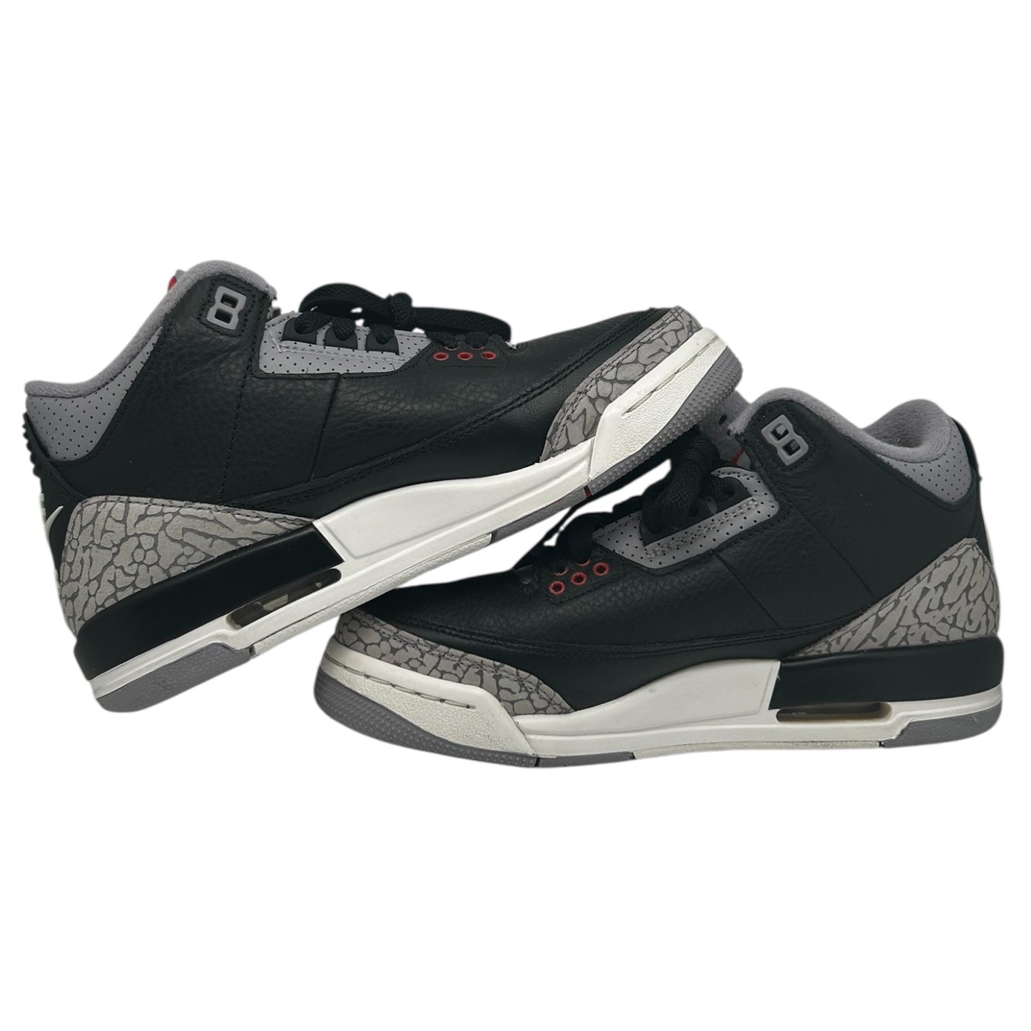 PREOWNED JORDAN 3 BLACK CEMENT  SZ5Y