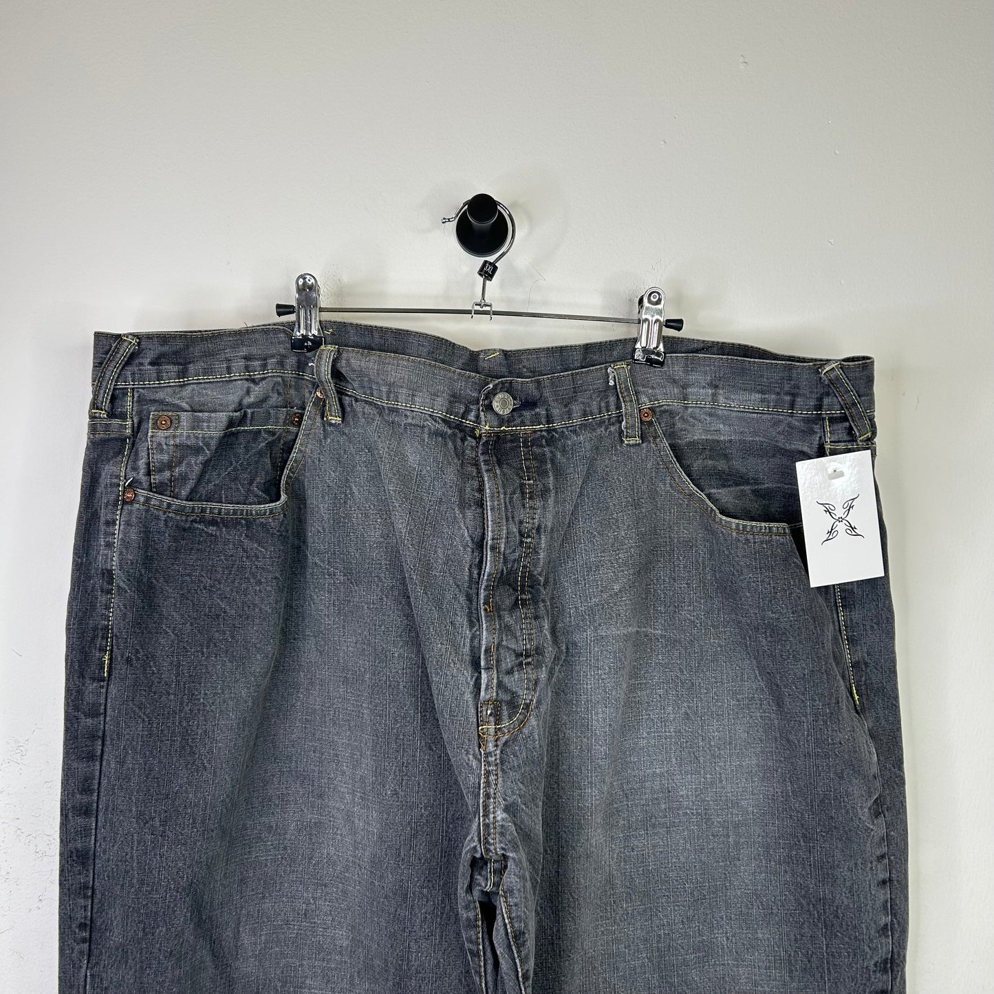 EVISU FADED BLACK DENIM