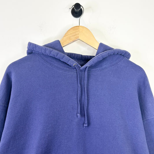 SUPREME BLUE SATIN APPLIQUE HOODIE