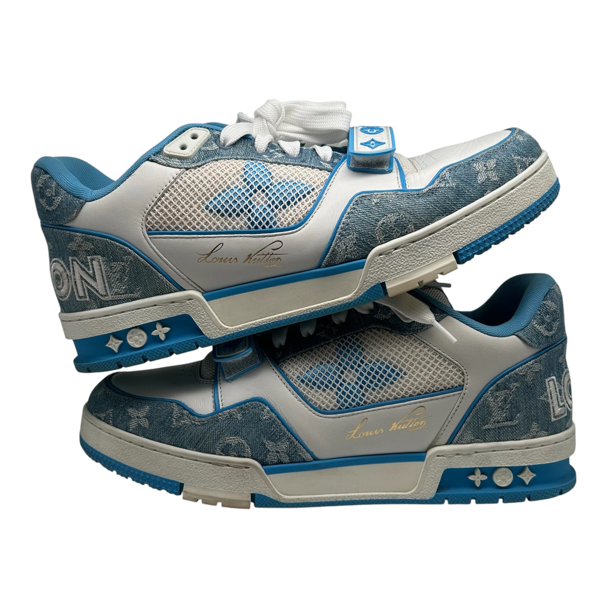 PREOWNED LOUIS VUITTON BLUE TRAINERS