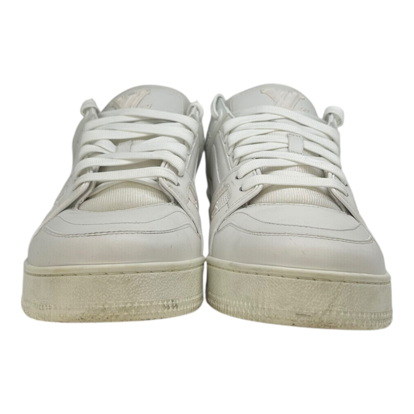 PRE OWNED LOUIS VUITTON TRAINER SNKR ALL WHITE