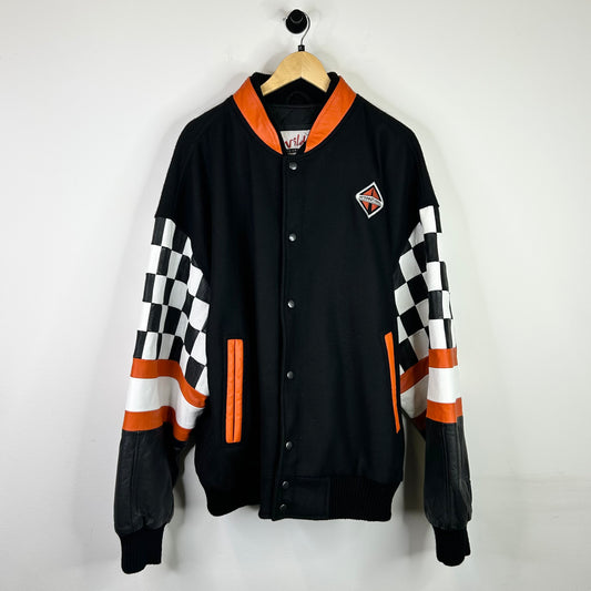 INTERNATIONAL NASCAR CHECKERED BOMBER JACKET