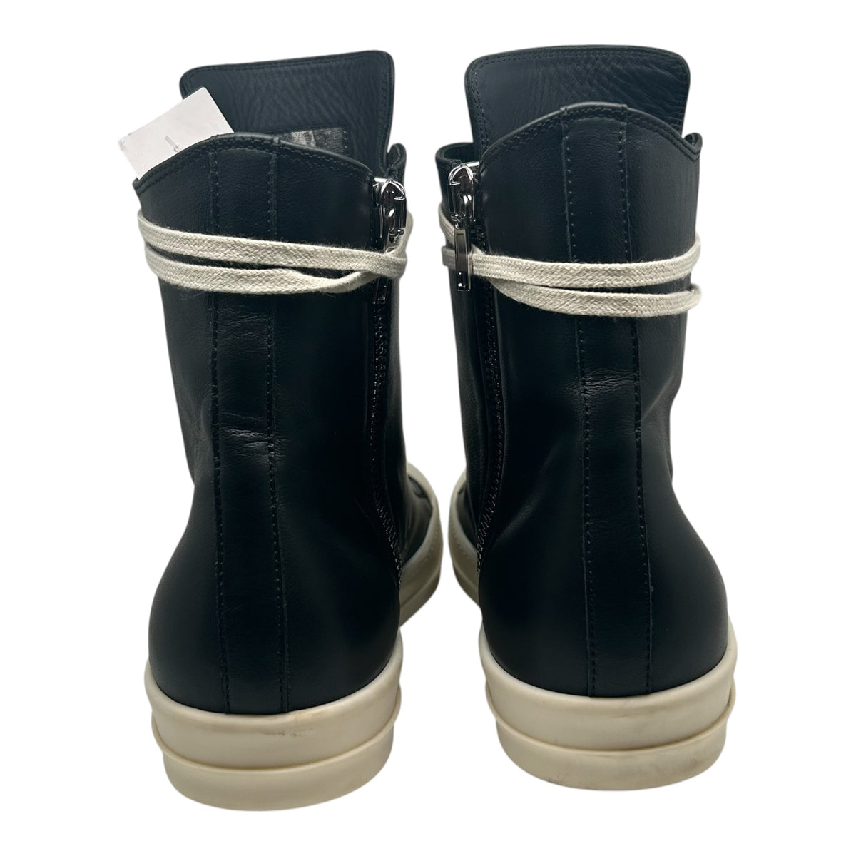 PREOWNED RICK OWENS RAMONE HIGH MAINLINE BLACK/MILK