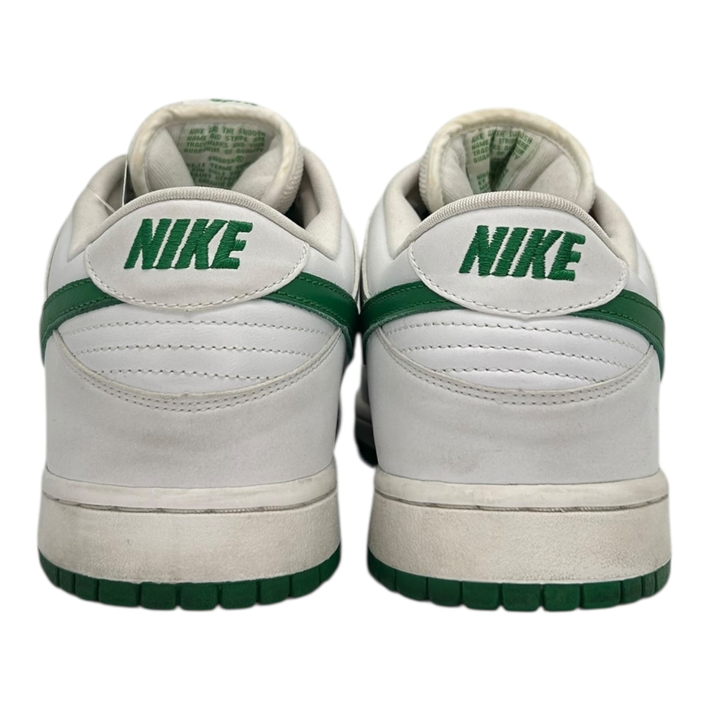 PREOWNED NIKE SB DUNK LOW WHITE GREEN