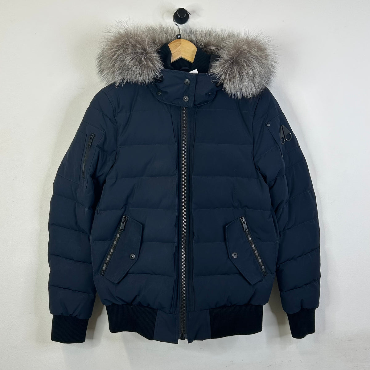MOOSE KNUCKLES BOMBER FUR HOODED JACKET