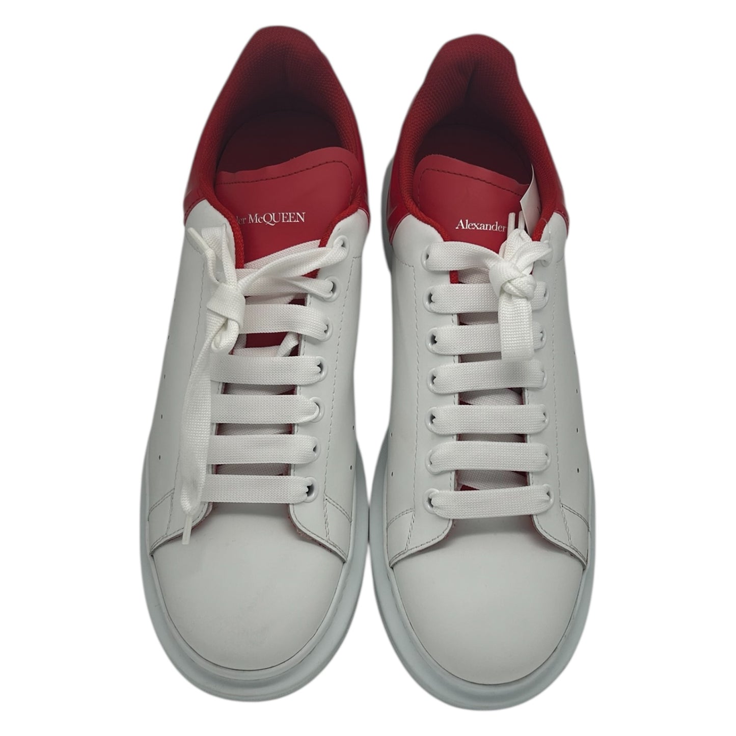 PREOWNED ALEXANDER MCQUEEN OVERSIZED SNKR WHITE/LUST RED