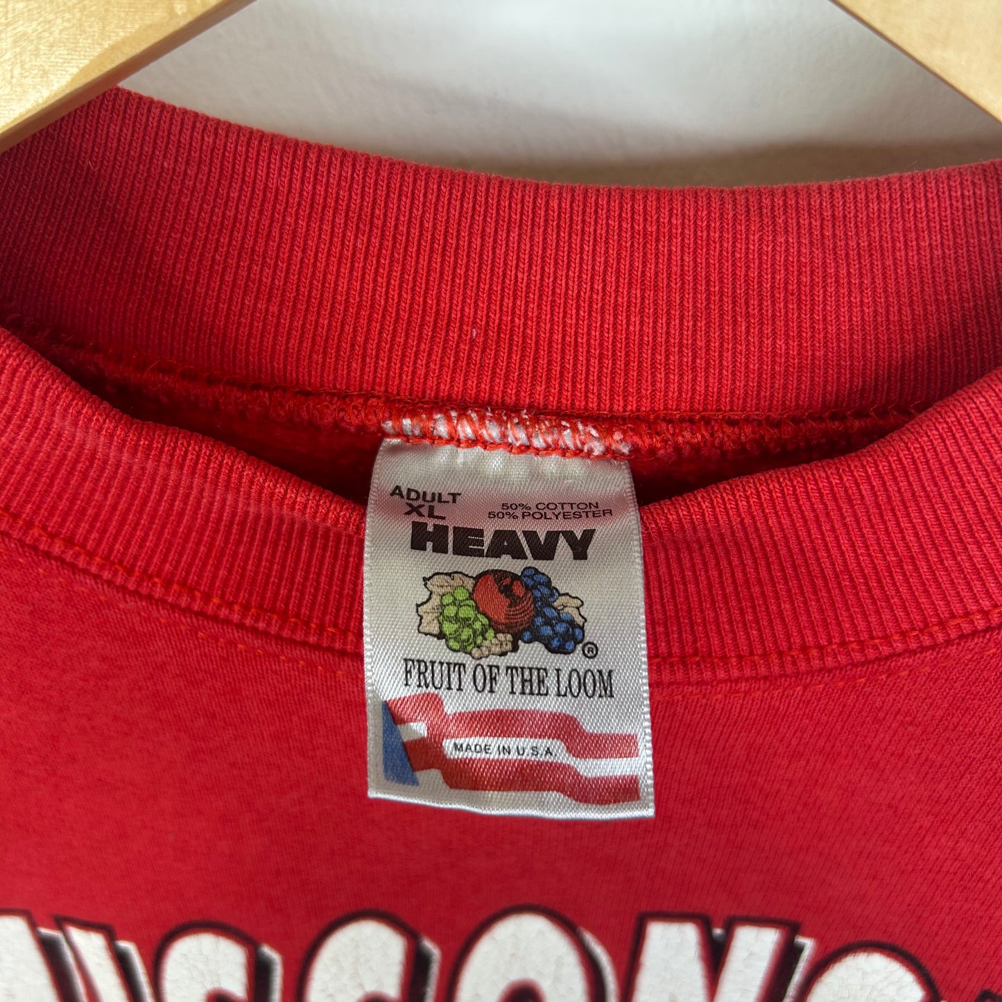 WISCONSIN BADGERS RED CREWNECK