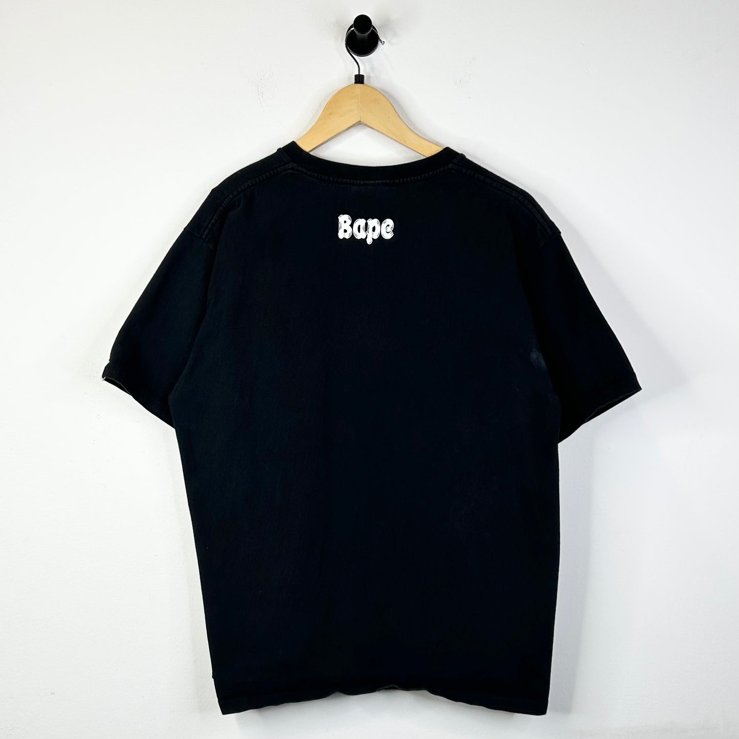 BAPE CARTOON LETTER BLACK TEE