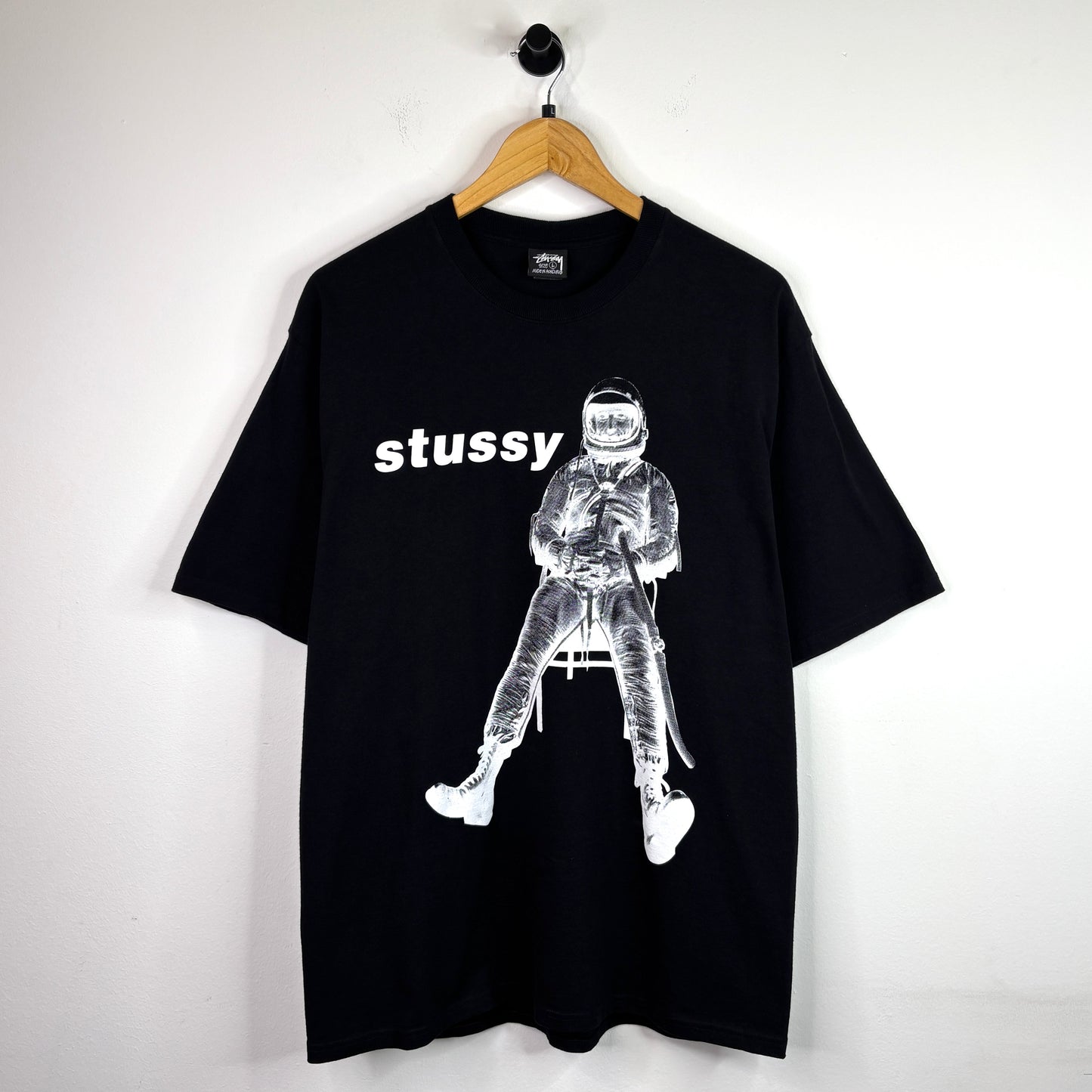 STUSSY ASTRONAUT TEE BLACK