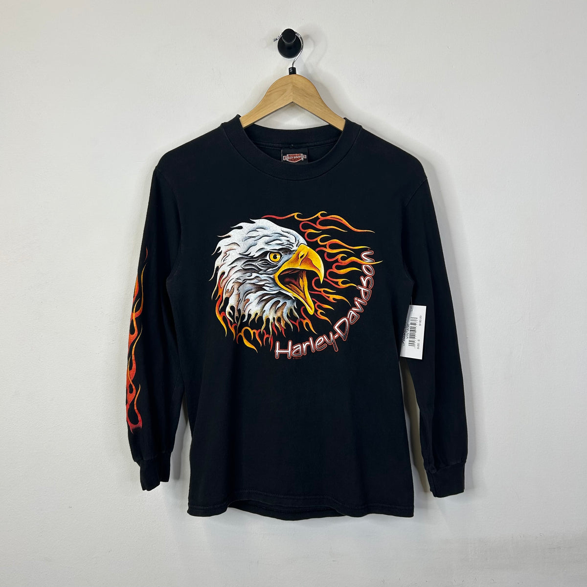 HARLEY DAVIDSON EAGLE ON FIRE FLAME LONG SLEEVE