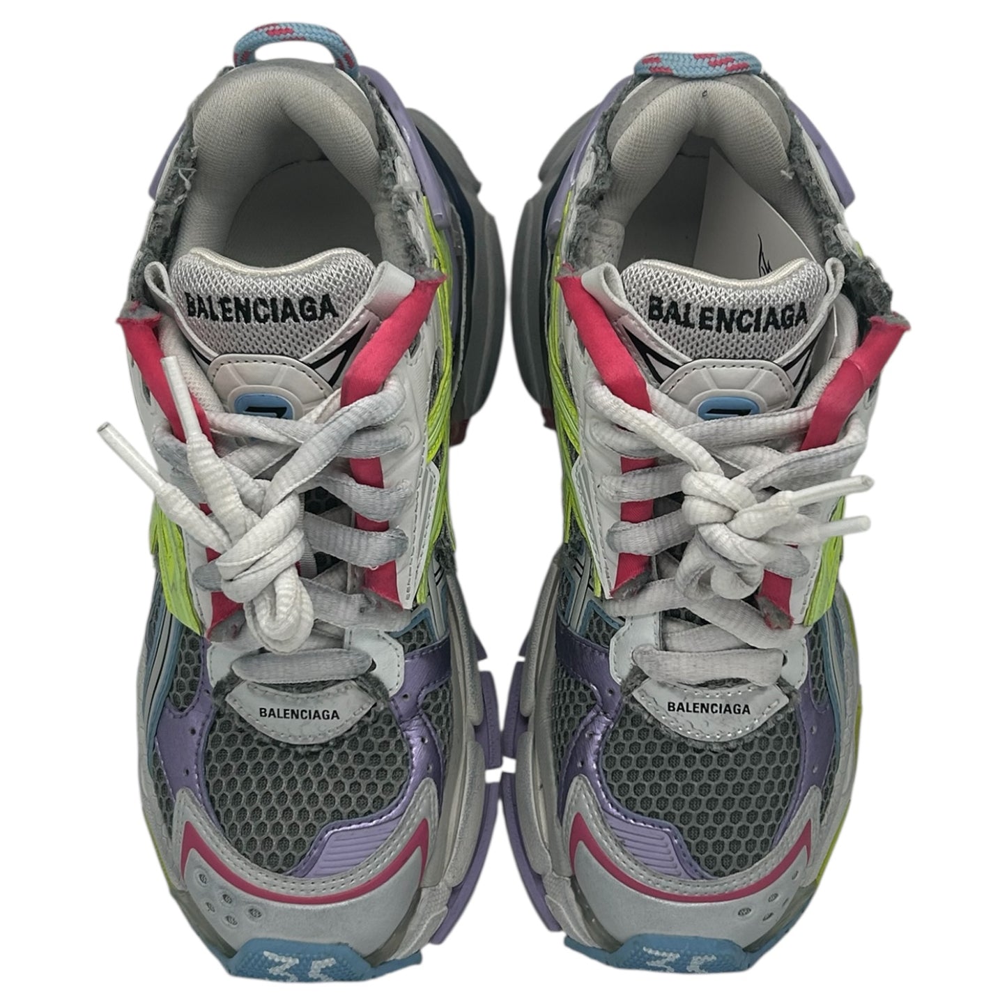 PREOWNED BALENCIAGA GREY MULTICOLOR RUNNER