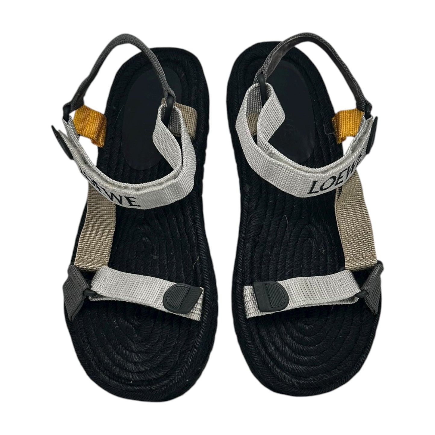 LOEWE BLACK STRAP SANDALS