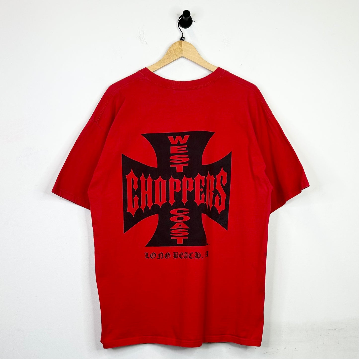 WEST COAST CHOPPERS RED SHORT SLEEVE TEE LOGO
