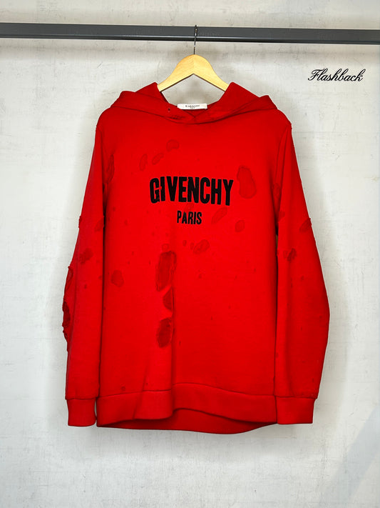 RED GIVENCHY PARIS HOODIE