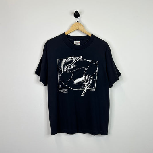 MC ESCHER HAND TEE BLACK