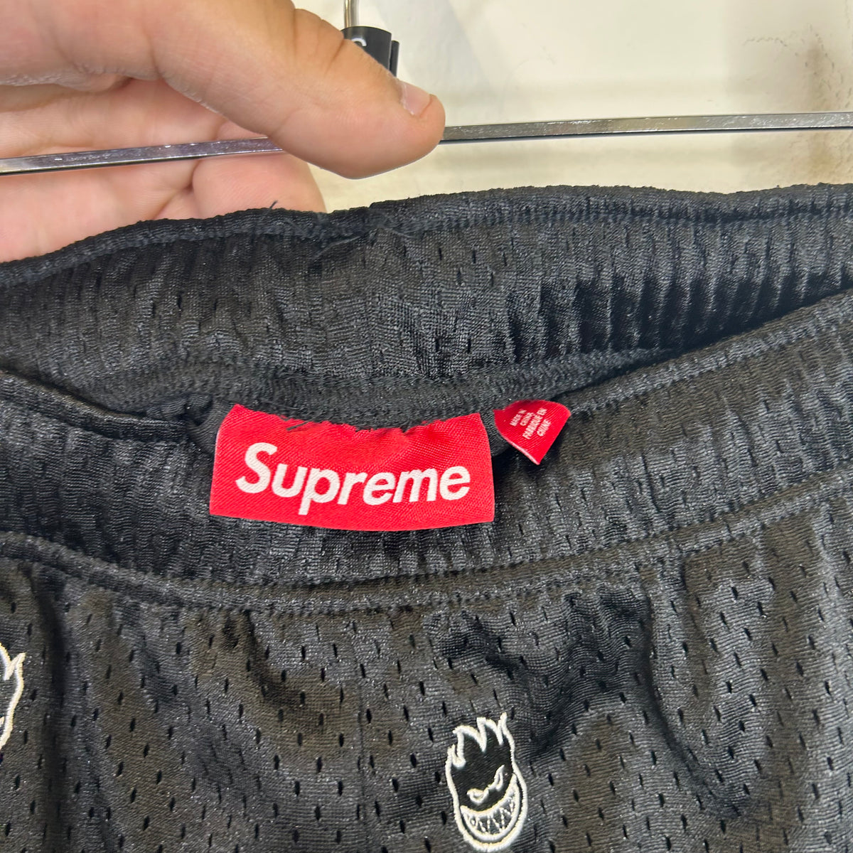 PC SUPREME SPITFIRE BLACK MESH SHORTS SZ S